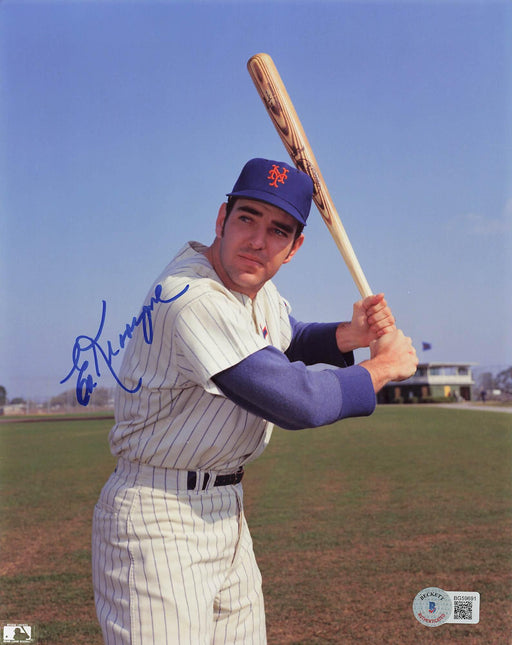 Autographed New York Mets Ed Kranepool Framed 8 x 10 Photograph