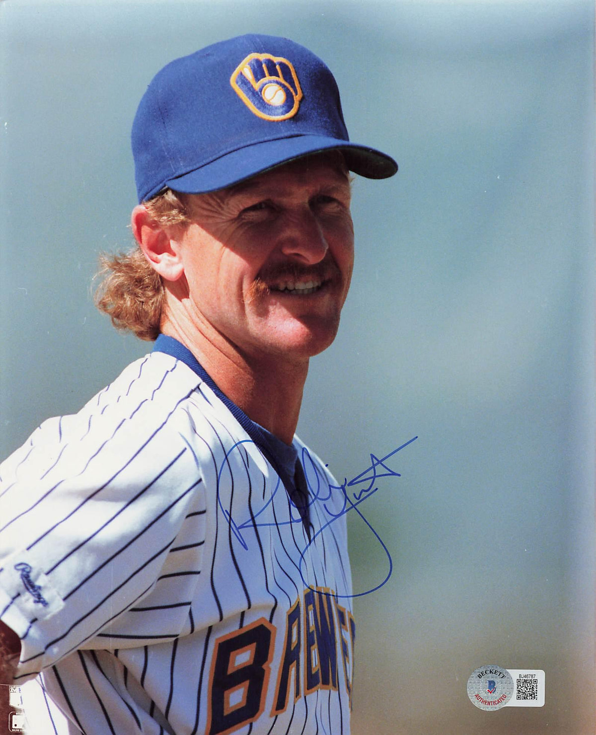Robin Yount Milwaukee Brewers Autographed Hall of Fame Logo