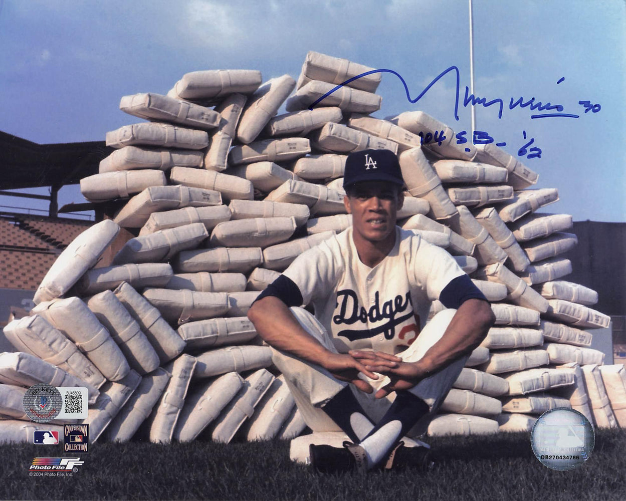 Maury Wills Los Angeles Dodgers 8X10 Photo 