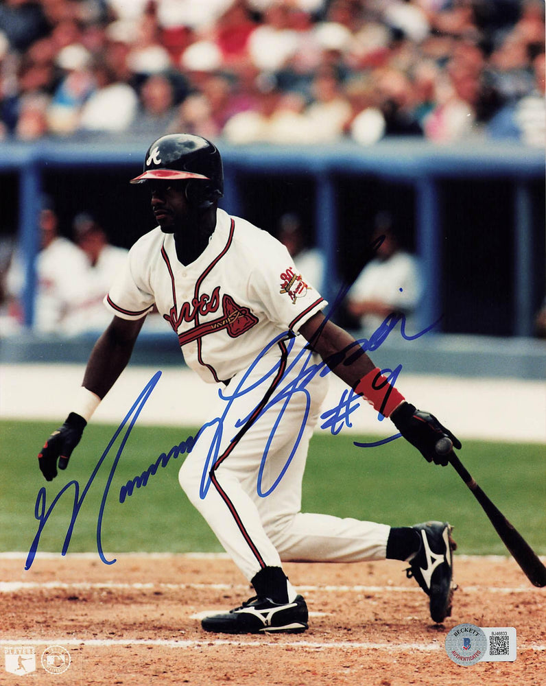  Autographed Marquis Grissom 4x Gold Glove 8x10