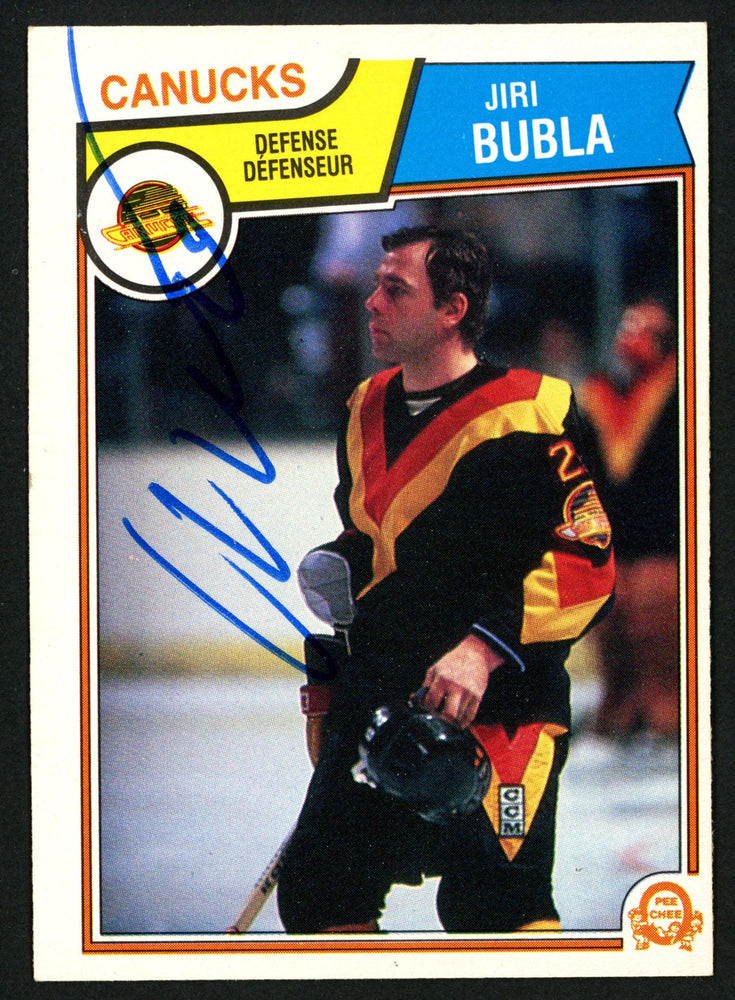 Jiri Bubla Autographed 1983-84 O-Pee-Chee Rookie Card #347 Vancouver Canucks SKU #151370 - RSA