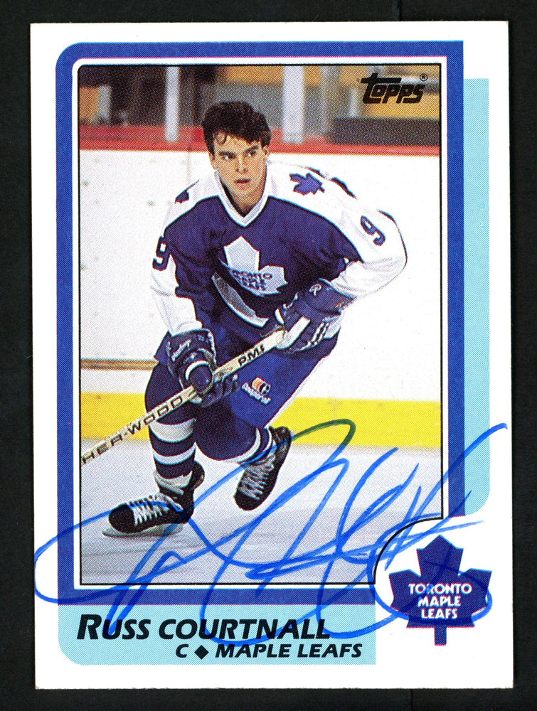 Russ Courtnall Autographed 1986-87 Topps Rookie Card #174 Toronto Maple Leafs SKU #152014 - RSA