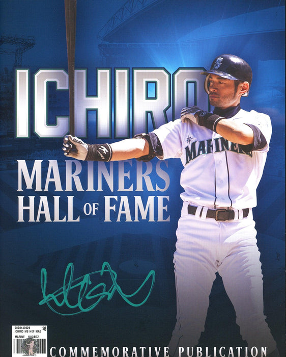 Seattle Mariners Ichiro Suzuki Autographed Framed Light Blue