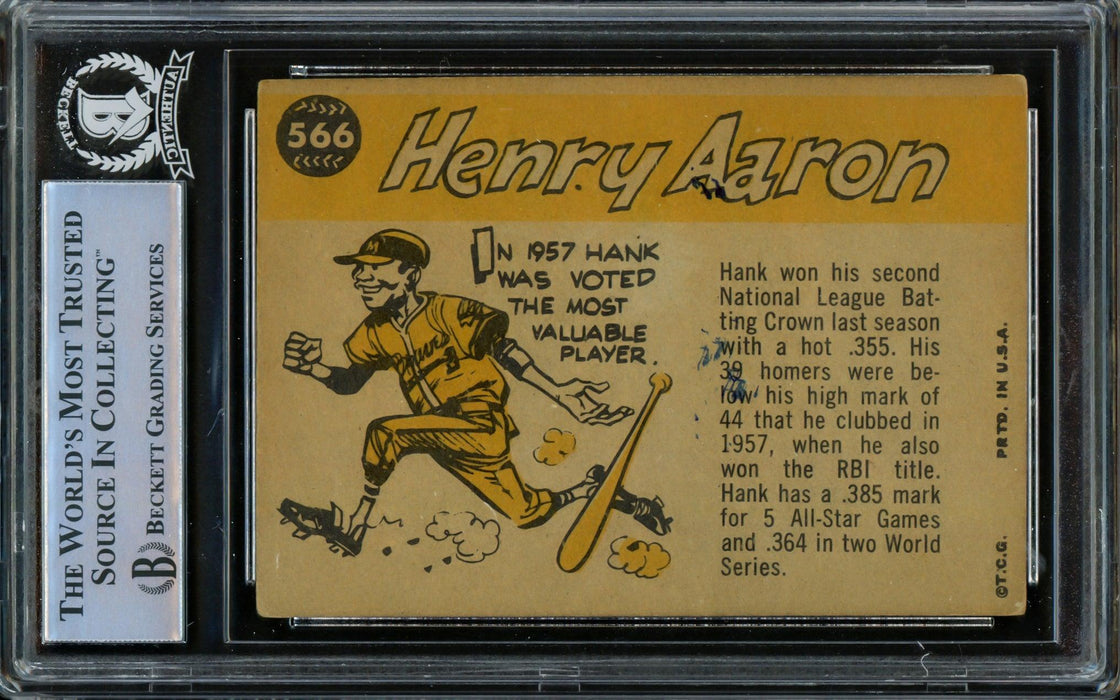 Hank Aaron Autographed Signed 1957 Milwaukee Braves World Series