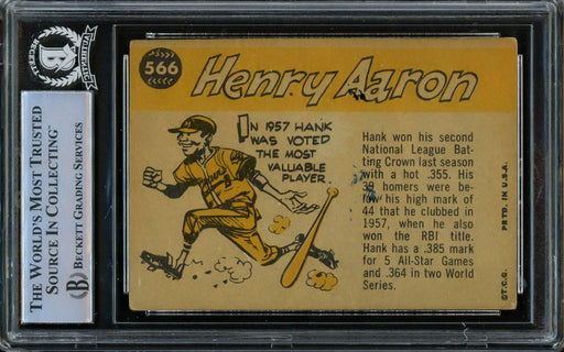 Hank Aaron Autographed 1960 Topps Card #300 Milwaukee Braves