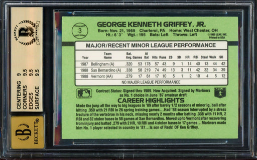 Ken Griffey Jr. Autographed 1989 Donruss Rookie Card #192 Seattle