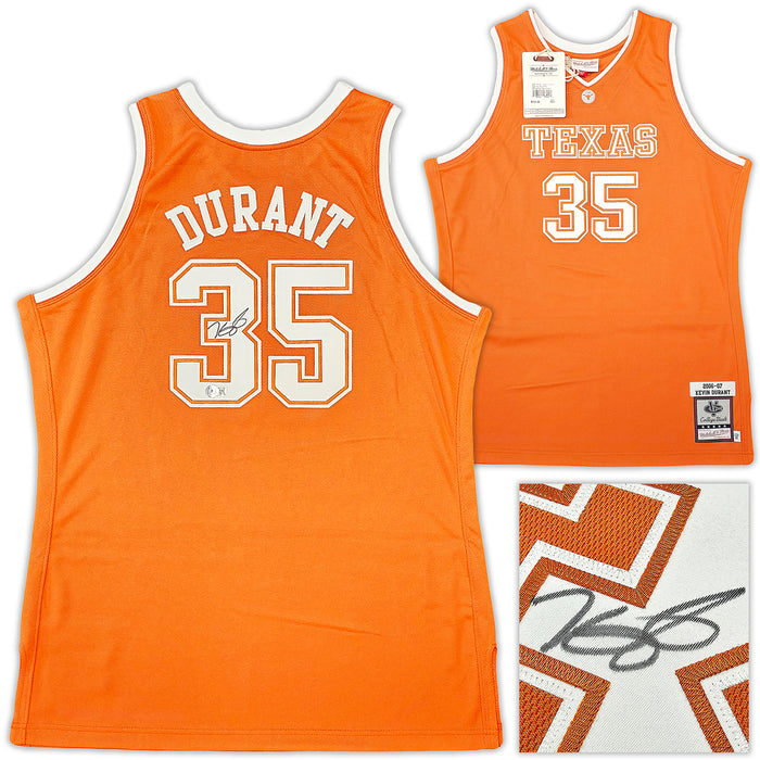 Texas Longhorns Kevin Durant Autographed Orange Authentic Mitchell & Ness College Vault 2006-07 Jersey Size 44 Beckett BAS QR Stock #212181