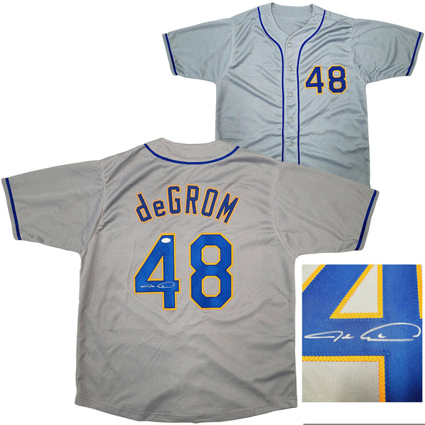 Jacob deGrom Signed New York Grey Baseball Jersey (JSA) — RSA