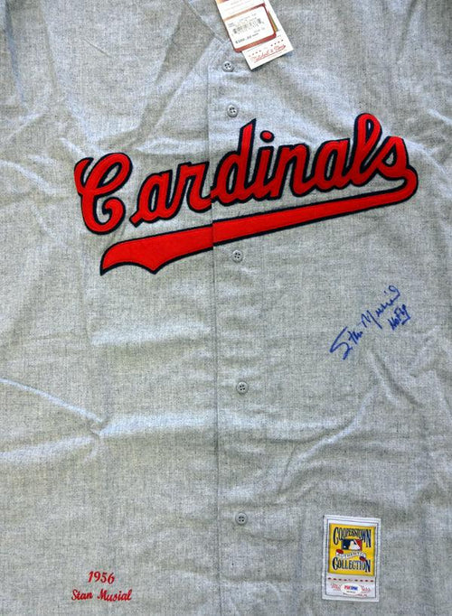 Stan Musial Signed St. Louis Baseball Jersey 3x PSA/DNA