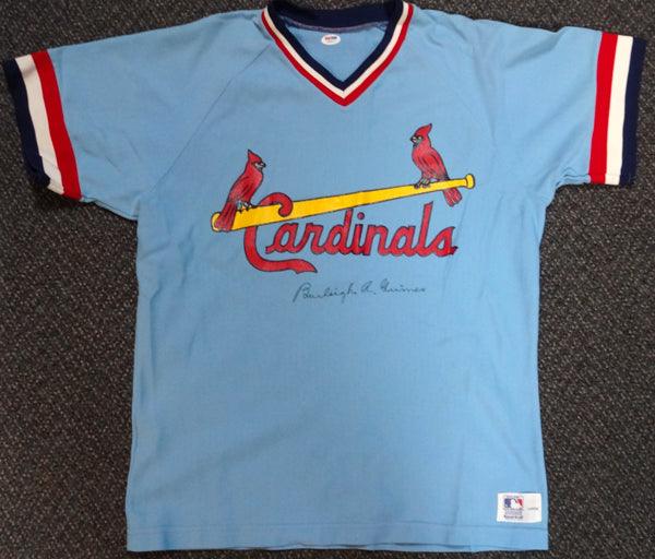 Mil St. Louis Cardinals Burleigh Grimes Autographed Blue Jersey PSA/DNA #W06972