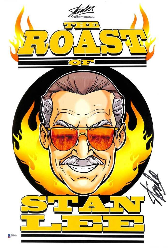 stan lee signed 13x19 the roast of stan lee poster bas f10402 certificate of authenticity