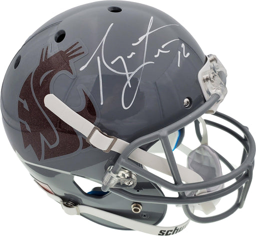 Ryan Leaf Autographed Washington State Cougars Gray Schutt Full Size Replica Helmet Beckett BAS QR Stock #193975 - RSA
