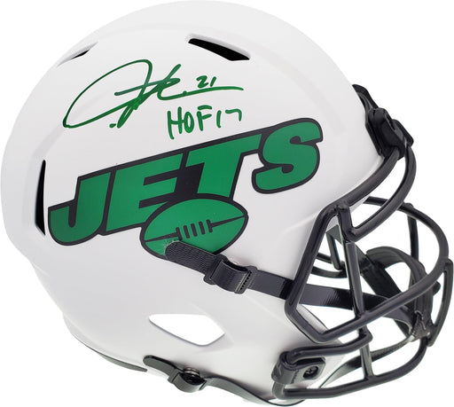 LaDainian Tomlinson Autographed New York Jets Lunar Eclipse White Full Size Replica Speed Helmet "HOF 17" Beckett BAS QR Stock #193847 - RSA
