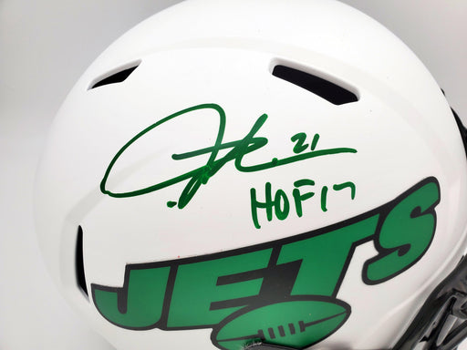LaDainian Tomlinson Autographed New York Jets Lunar Eclipse White Full Size Replica Speed Helmet "HOF 17" Beckett BAS QR Stock #193847 - RSA