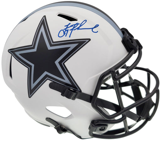 Troy Aikman Autographed Dallas Cowboys Lunar Eclipse White Full Size Replica Speed Helmet Beckett BAS QR Stock #193768 - RSA