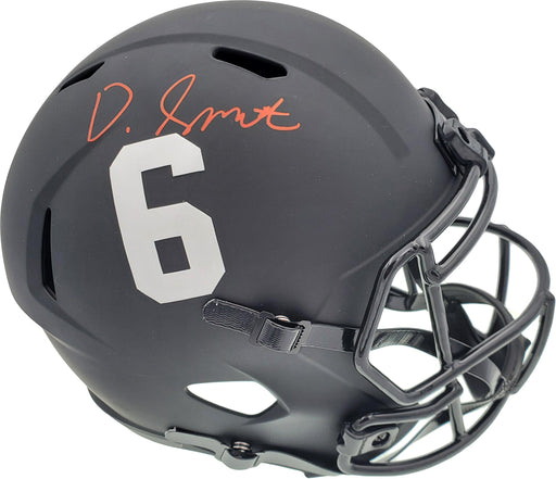Devonta Smith Autographed Alabama Crimson Tide Eclipse Black Full Size Replica Speed Helmet Beckett BAS Stock #191975 - RSA