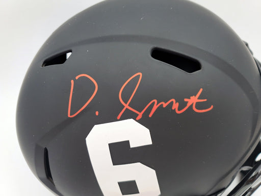 Devonta Smith Autographed Alabama Crimson Tide Eclipse Black Full Size Replica Speed Helmet Beckett BAS Stock #191975 - RSA