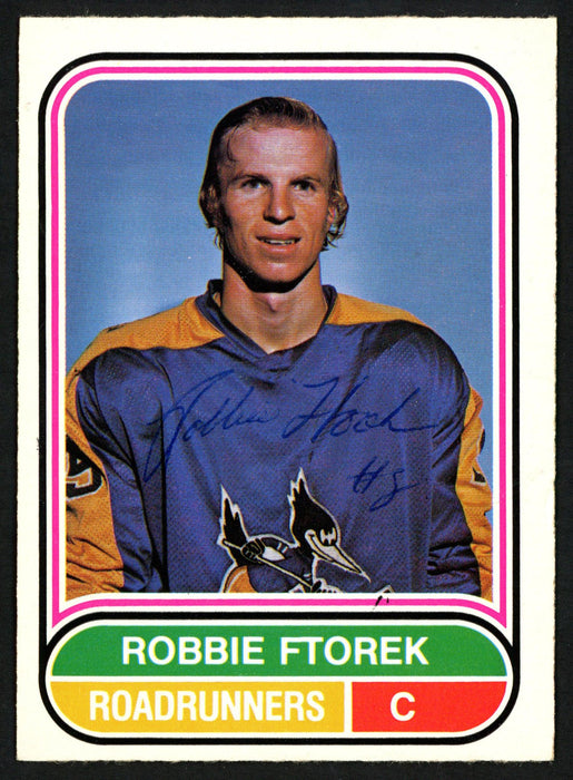 Robbie Ftorek Autographed 1975-76 WHA O-Pee-Chee Rookie Card #19 Phoenix Roadrunners SKU #151398 - RSA