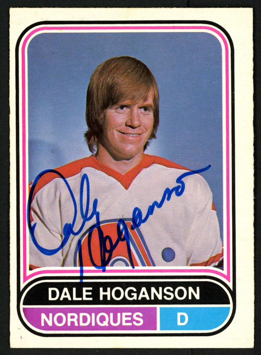 Dale Hoganson Autographed 1975-76 WHA O-Pee-Chee Card #2 Quebec Nordiques SKU #151390 - RSA