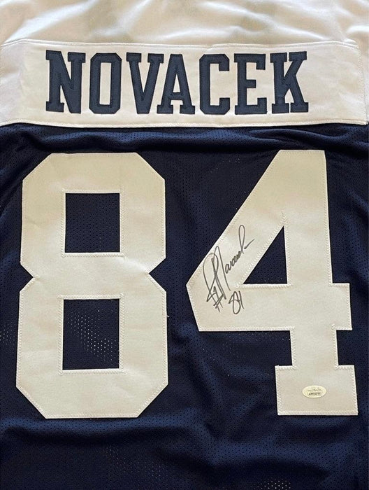 Jay Novacek Signed Dallas Thanksgiving Football Jersey (JSA) - RSA