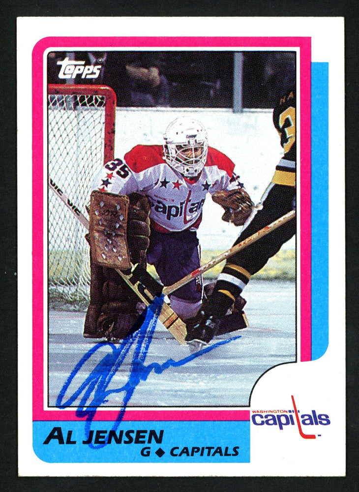 Al Jensen Autographed 1986-87 Topps Card #135 Washington Capitals SKU #152006 - RSA