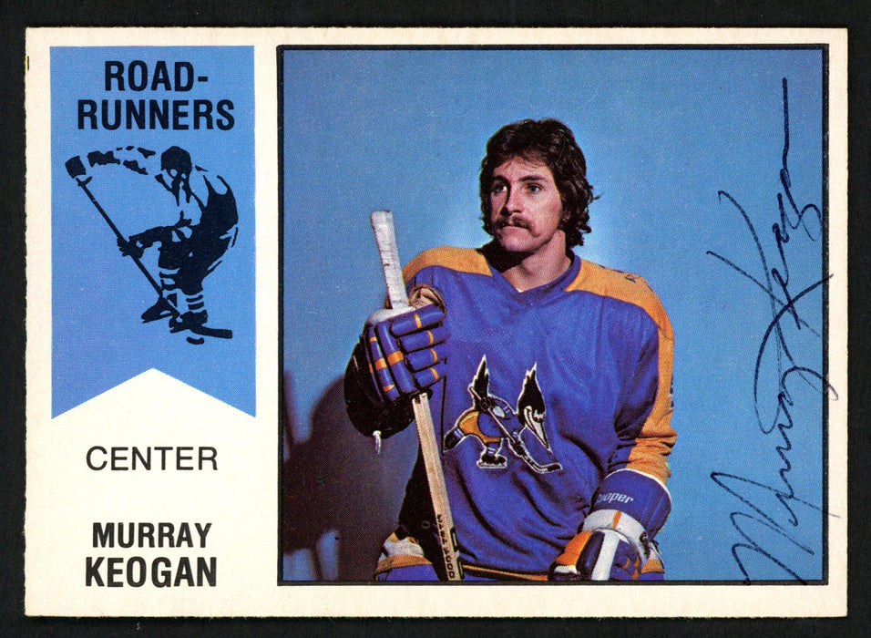 Murray Keogan Autographed 1974-75 WHA O-Pee-Chee Card #44 Phoenix Roadrunners SKU #151917 - RSA