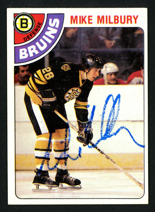 Mike Milbury Autographed 1978-79 Topps Card #59 Boston Bruins SKU #153520 - RSA