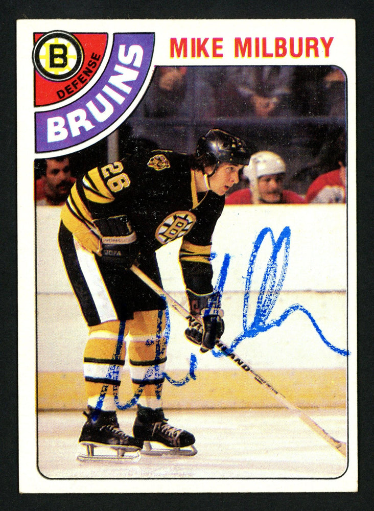 Mike Milbury Autographed 1978-79 Topps Card #59 Boston Bruins SKU #153520 - RSA