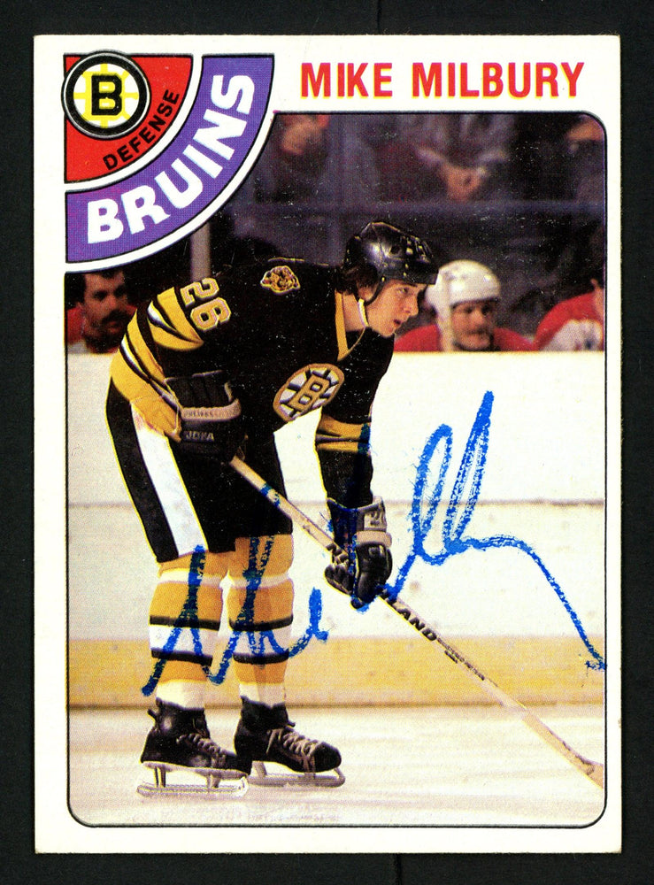 Mike Milbury Autographed 1978-79 Topps Card #59 Boston Bruins SKU #153519 - RSA