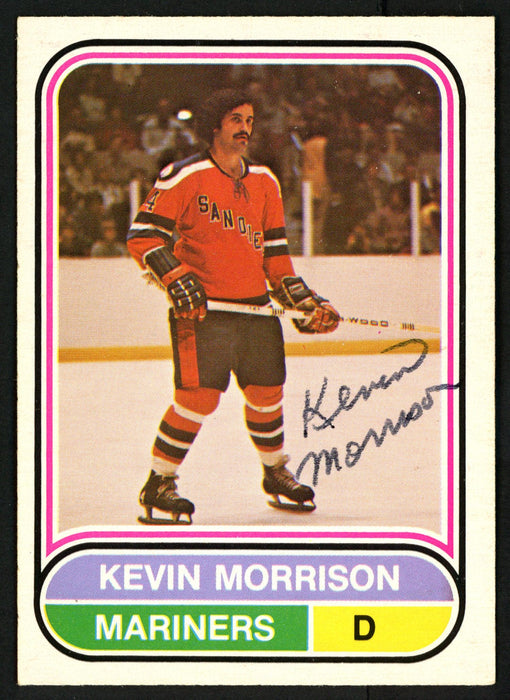 Kevin Morrison Autographed 1975-76 WHA O-Pee-Chee Rookie Card #80 San Diego Mariners SKU #151321 - RSA