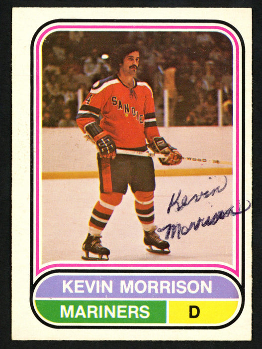 Kevin Morrison Autographed 1975-76 WHA O-Pee-Chee Rookie Card #80 San Diego Mariners SKU #151322 - RSA