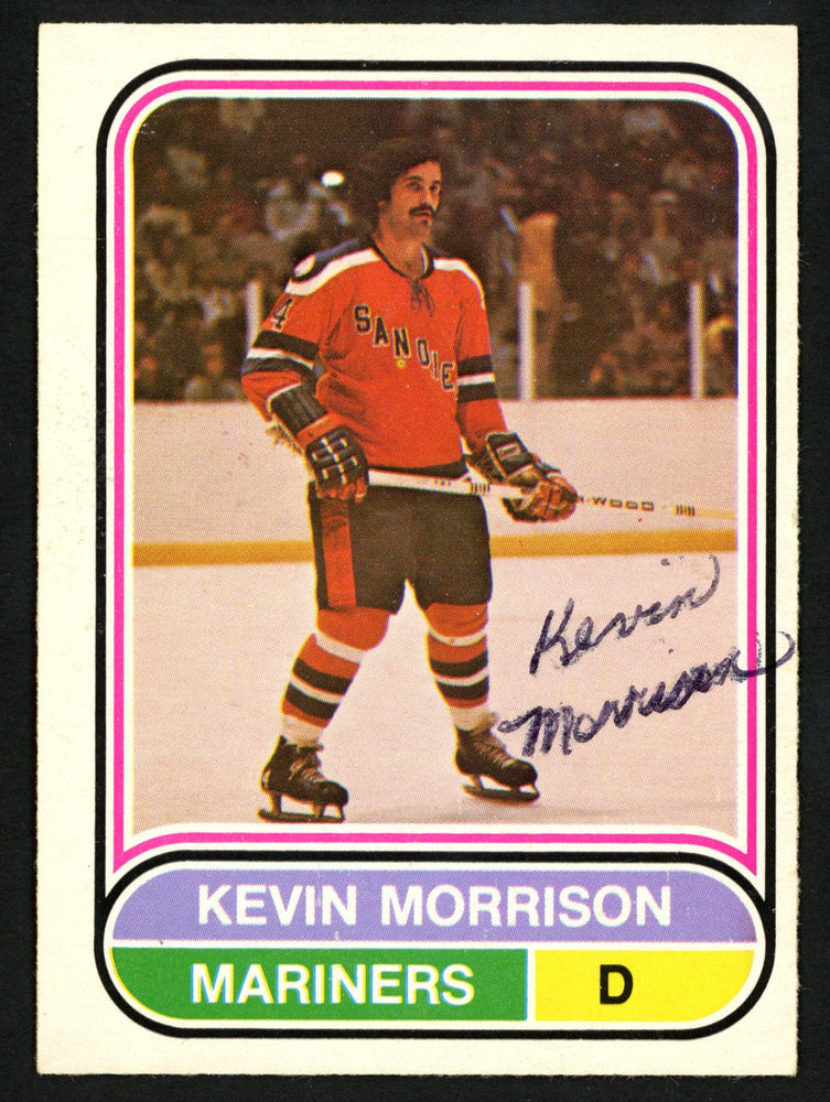 Kevin Morrison Autographed 1975-76 WHA O-Pee-Chee Rookie Card #80 San Diego Mariners SKU #151322 - RSA