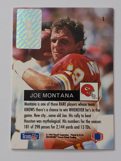 Joe Montana Kansas City Chiefs Autographed Printed Logo White Panel Football