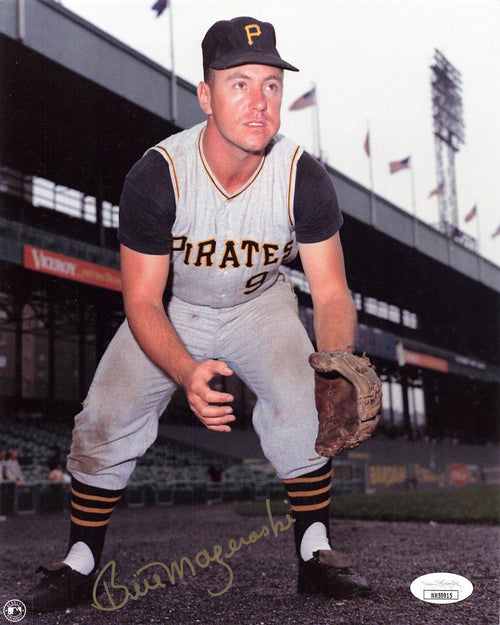 Bill Mazeroski Autographed 3x4 Photo Pittsburgh Pirates SKU