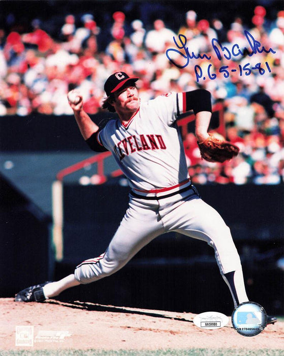 Len Barker Signed And Inscribed Perfect Game 8x10 Cleveland Indians Photo JSA NN59980