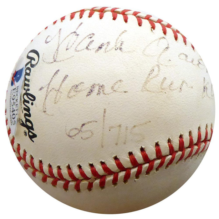 Hank Aaron Autographed Atlanta Braves American League Baseball BAS