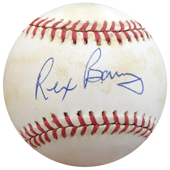 Rex Barney Autographed Official NL Baseball Brooklyn Dodgers