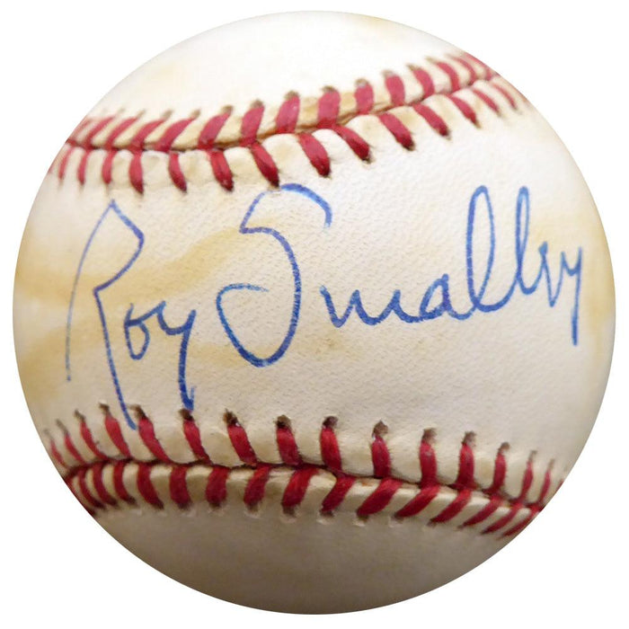 Roy Smalley Sr. Autographed Official NL Baseball Milwaukee Braves, Chicago Cubs Beckett BAS #F27488 - RSA