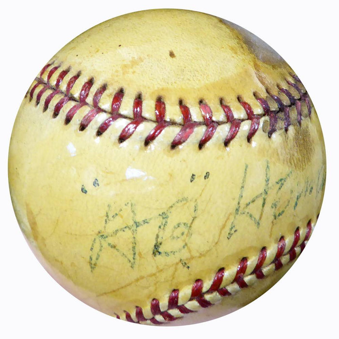 Al A.B. Hermann Autographed Official AL Harridge Baseball Boston Braves Vintage Beckett BAS #B26698 - RSA