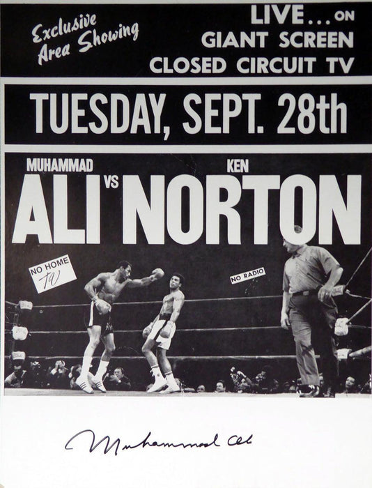 Muhammad Ali Autographed 15x19 Fight Poster Photo PSA/DNA #AB11583 - RSA
