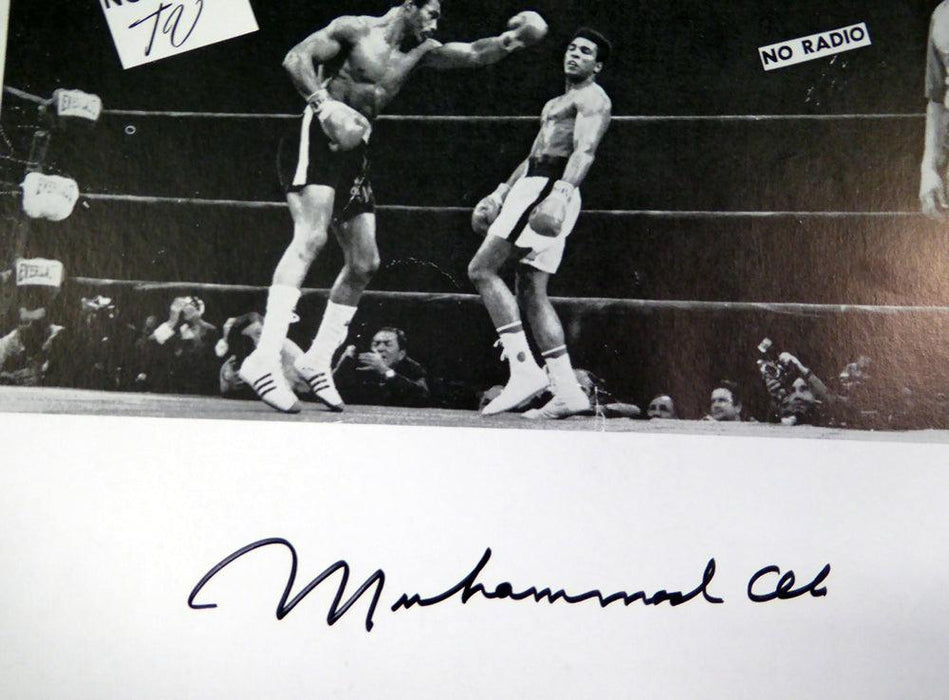 Muhammad Ali Autographed 15x19 Fight Poster Photo PSA/DNA #AB11583 - RSA