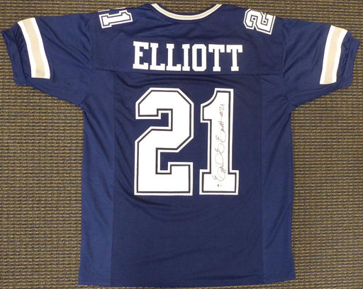 NFL Auction  Crucial Catch - Cowboys Ezekiel Elliott Signed Game Issued  Jersey Size 42 w/Prova Authentication