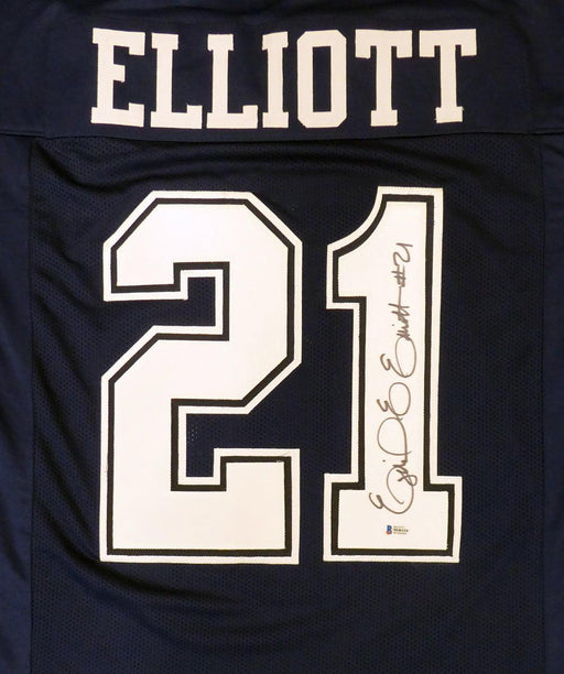 Ezekiel Elliott Autographed Dallas Cowboys Full Size Speed Replica Helmet  Beckett BAS Stock #143247