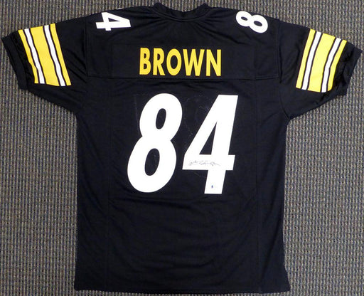 Pittsburgh Steelers Terry Bradshaw Autographed Black Jersey Beckett BAS  Witness