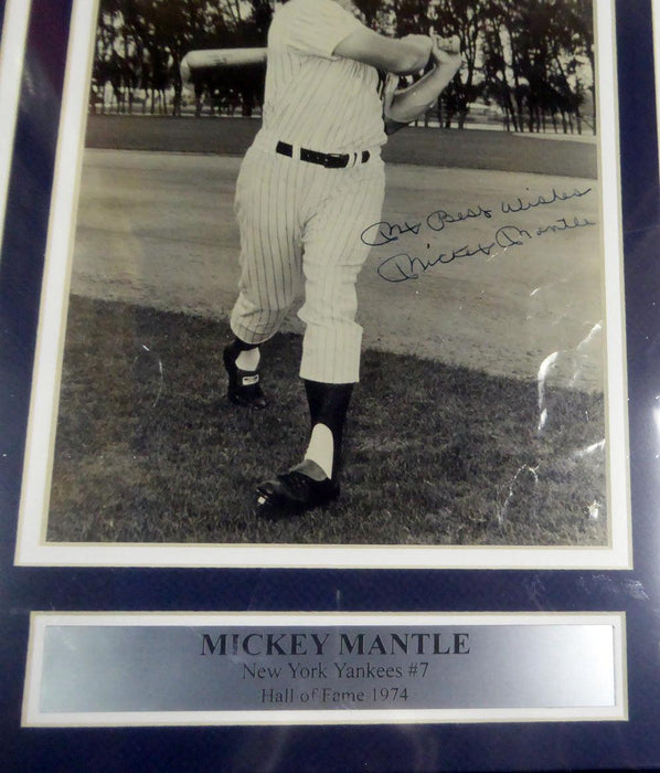 Mickey Mantle autographed Jersey (New York Yankees) Framed