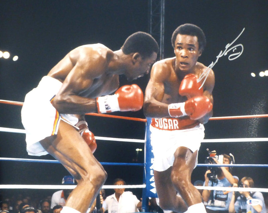 Sugar Ray Leonard Autographed 16x20 Photo Beckett BAS Stock #177703 - RSA