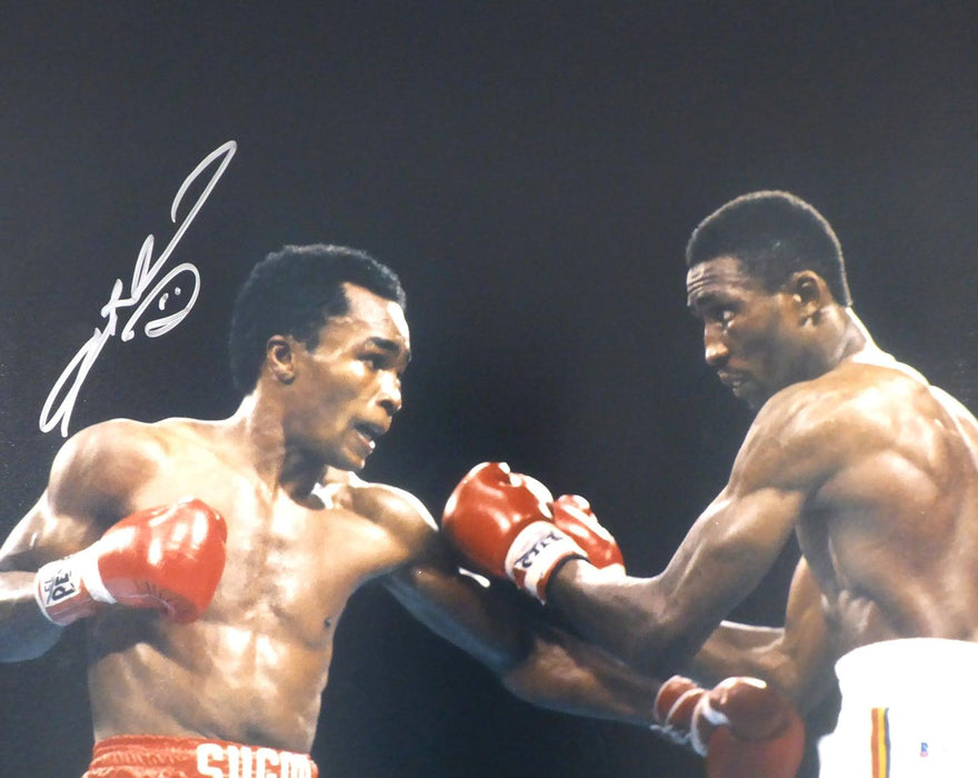Sugar Ray Leonard Autographed 16x20 Photo Beckett BAS Stock #177704 - RSA