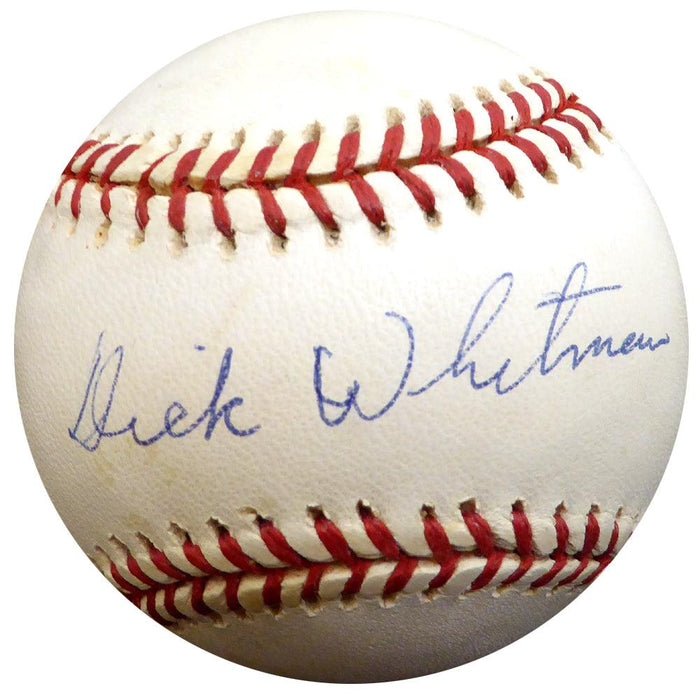 Dick Whitman Autographed Official NL Baseball Brooklyn Dodgers Beckett BAS #E48581 - RSA