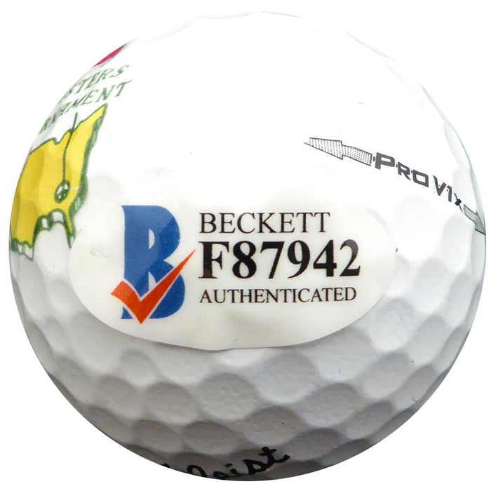 Cameron Champ Autographed Official Titleist PRO V1X Golf Ball Masters Logo Beckett BAS #F87942 - RSA