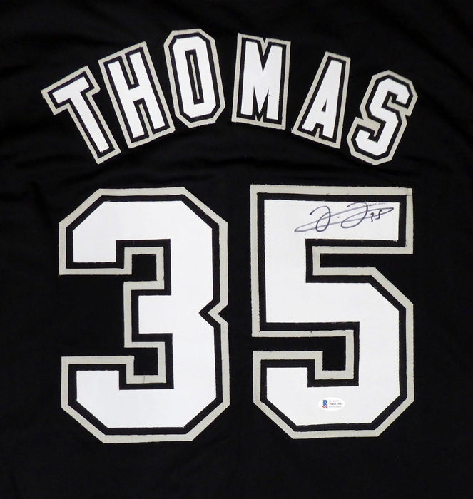 Chicago White Sox Frank Thomas Autographed Framed Black Jersey Beckett BAS  Stock #185081
